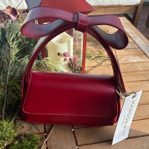 Madison West Los Angeles red mini shoulder bag